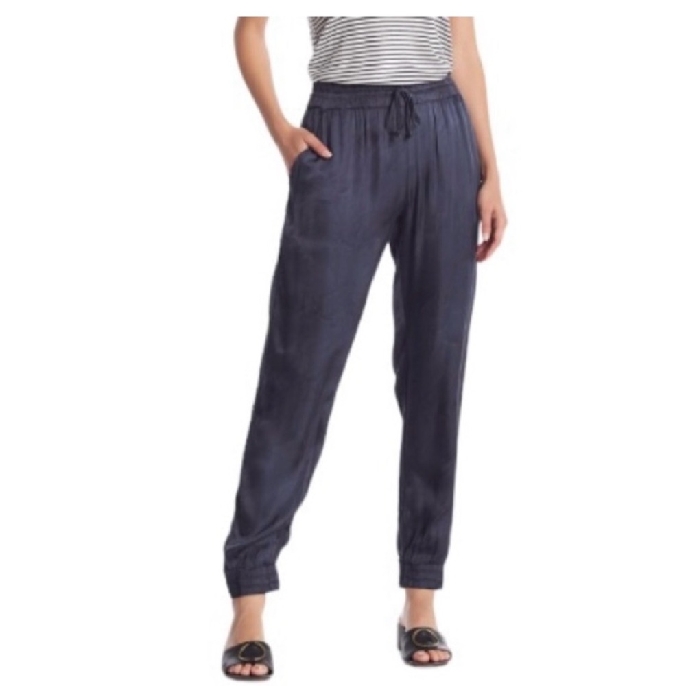 Young Fabulous & Broke Midnight Blue satin like Joggers